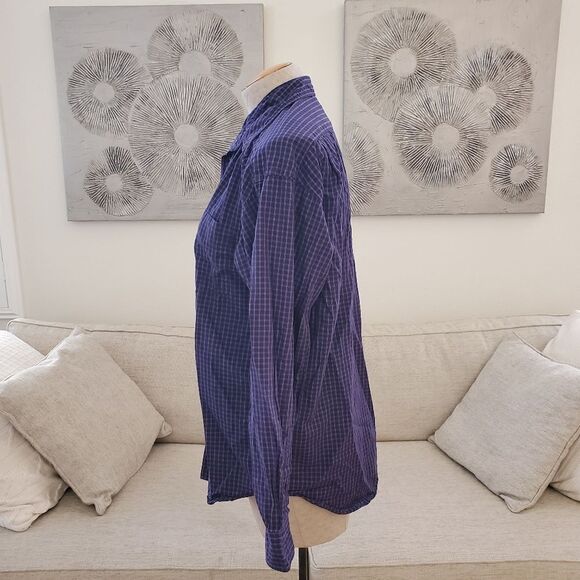 Banana Republic Long Sleeve Button Front Classic Fit Shirt Size Med - Picture 4 of 10